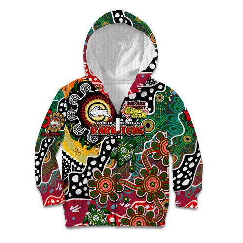 Personalised Rabbitohs NRL Celebrating 50 Years of Naidoc Kid Hoodie NAIDOC Week 2025 Aboriginal