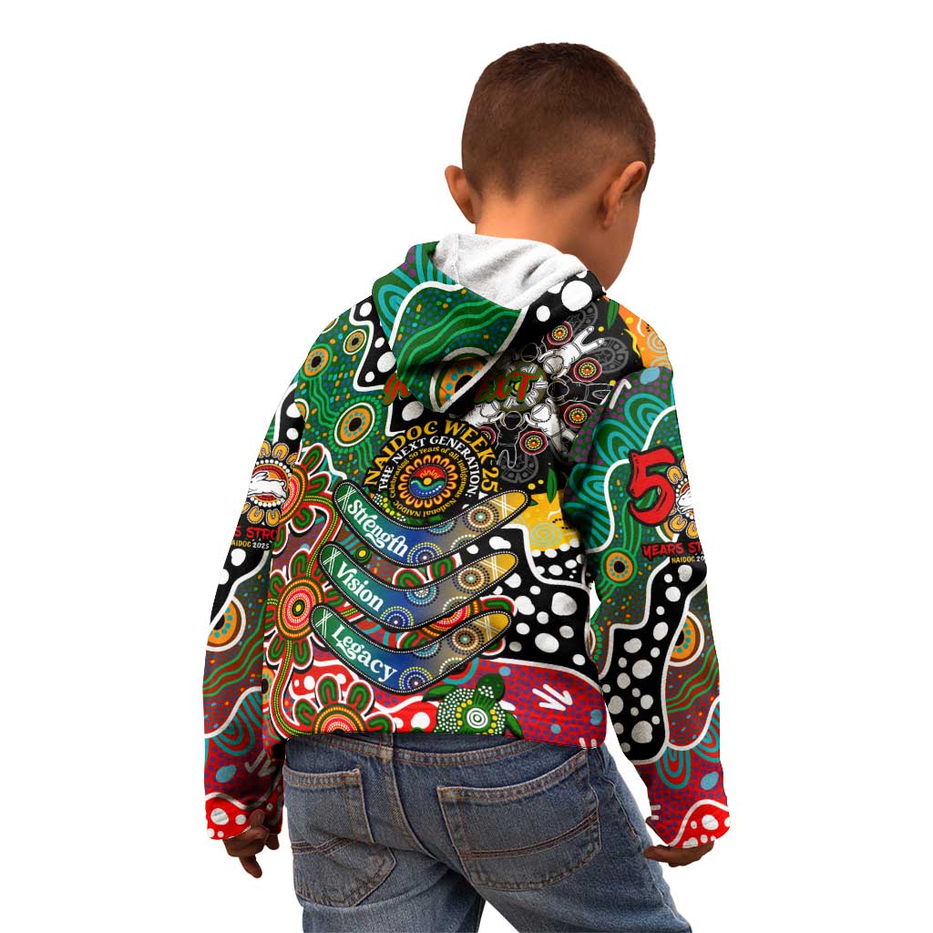 Personalised Rabbitohs NRL Celebrating 50 Years of Naidoc Kid Hoodie NAIDOC Week 2025 Aboriginal
