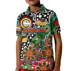 Personalised Rabbitohs NRL Celebrating 50 Years of Naidoc Kid Polo Shirt NAIDOC Week 2025 Aboriginal