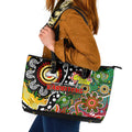 Rabbitohs NRL Celebrating 50 Years of Naidoc Leather Tote Bag NAIDOC Week 2025 Aboriginal
