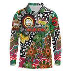 Personalised Rabbitohs NRL Celebrating 50 Years of Naidoc Long Sleeve Polo Shirt NAIDOC Week 2025 Aboriginal