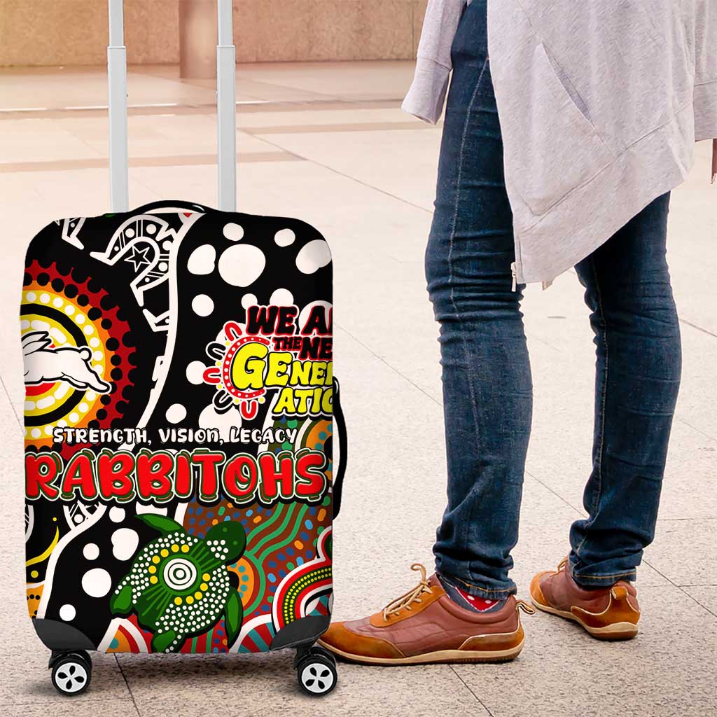 Rabbitohs NRL Celebrating 50 Years of Naidoc Luggage Cover NAIDOC Week 2025 Aboriginal