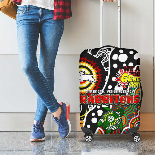 Rabbitohs NRL Celebrating 50 Years of Naidoc Luggage Cover NAIDOC Week 2025 Aboriginal