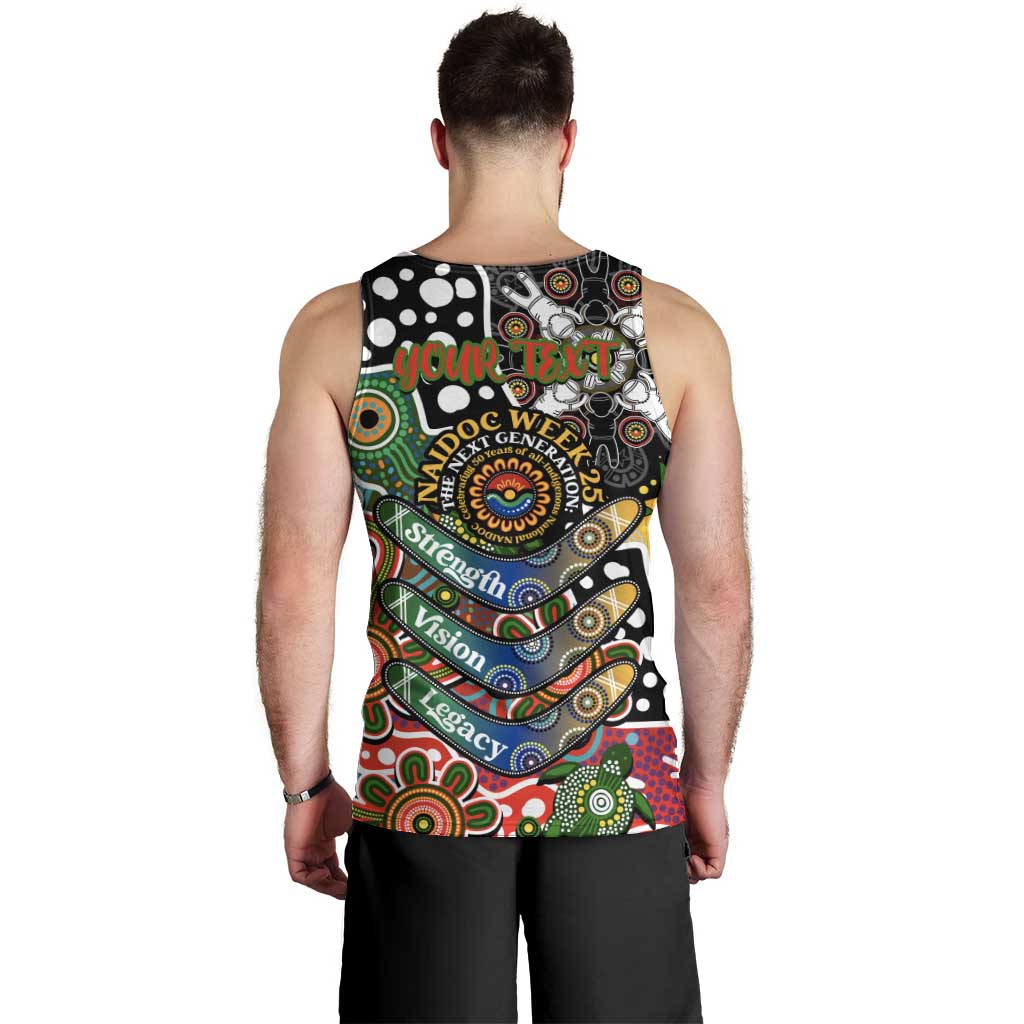 Personalised Rabbitohs NRL Celebrating 50 Years of Naidoc Men Tank Top NAIDOC Week 2025 Aboriginal