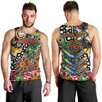 Personalised Rabbitohs NRL Celebrating 50 Years of Naidoc Men Tank Top NAIDOC Week 2025 Aboriginal