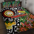 Rabbitohs NRL Celebrating 50 Years of Naidoc Quilt Bed Set NAIDOC Week 2025 Aboriginal