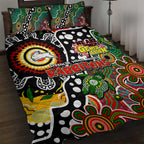 Rabbitohs NRL Celebrating 50 Years of Naidoc Quilt Bed Set NAIDOC Week 2025 Aboriginal