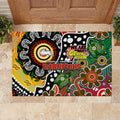 Rabbitohs NRL Celebrating 50 Years of Naidoc Rubber Doormat NAIDOC Week 2025 Aboriginal