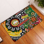 Rabbitohs NRL Celebrating 50 Years of Naidoc Rubber Doormat NAIDOC Week 2025 Aboriginal