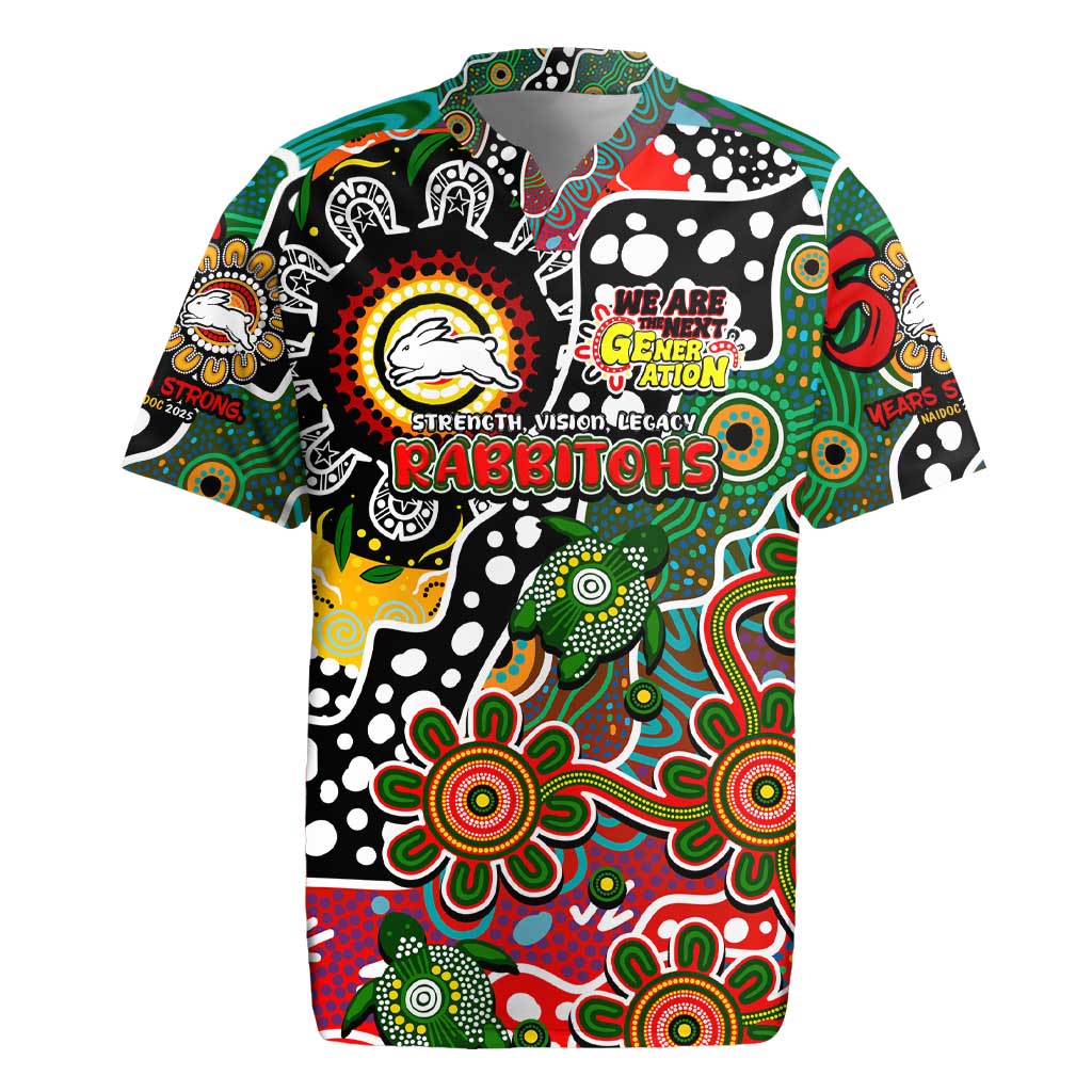 Personalised Rabbitohs NRL Celebrating 50 Years of Naidoc Rugby Jersey NAIDOC Week 2025 Aboriginal