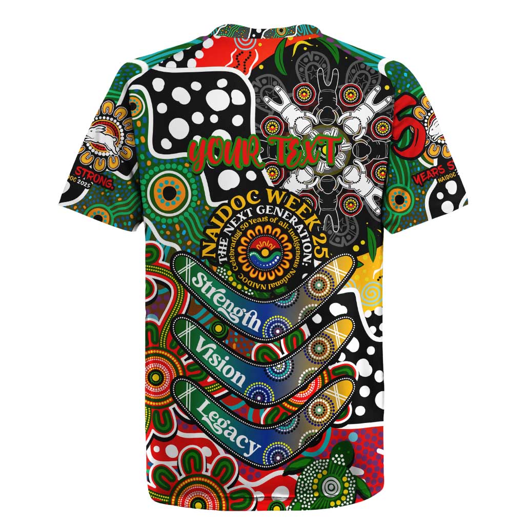 Personalised Rabbitohs NRL Celebrating 50 Years of Naidoc Rugby Jersey NAIDOC Week 2025 Aboriginal
