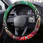 Rabbitohs NRL Celebrating 50 Years of Naidoc Steering Wheel Cover NAIDOC Week 2025 Aboriginal