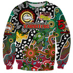 Personalised Rabbitohs NRL Celebrating 50 Years of Naidoc Sweatshirt NAIDOC Week 2025 Aboriginal