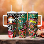 Rabbitohs NRL Celebrating 50 Years of Naidoc Tumbler With Handle NAIDOC Week 2025 Aboriginal