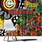 Rabbitohs NRL Celebrating 50 Years of Naidoc Window Curtain NAIDOC Week 2025 Aboriginal