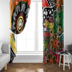 Rabbitohs NRL Celebrating 50 Years of Naidoc Window Curtain NAIDOC Week 2025 Aboriginal