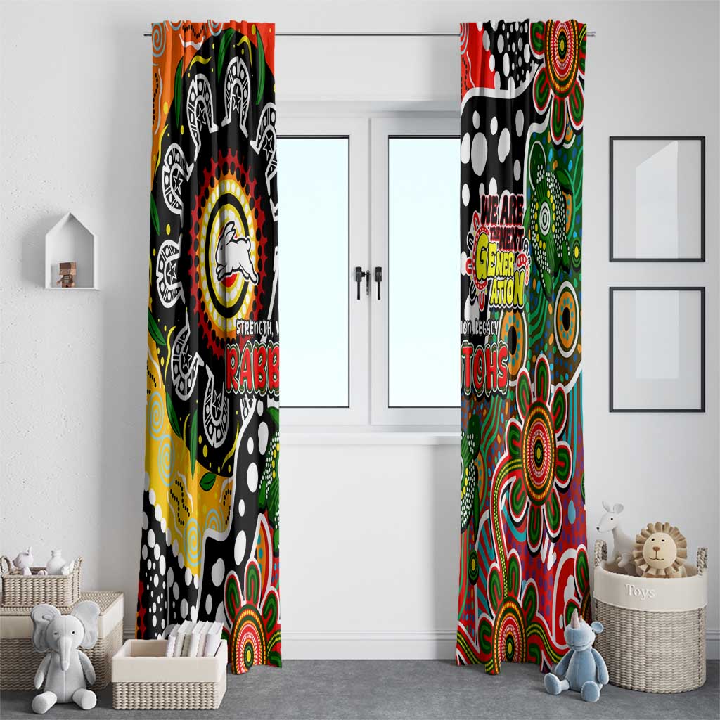Rabbitohs NRL Celebrating 50 Years of Naidoc Window Curtain NAIDOC Week 2025 Aboriginal