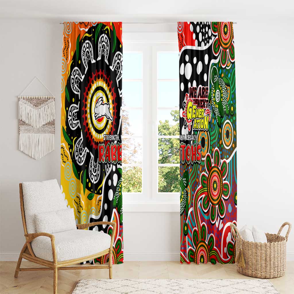 Rabbitohs NRL Celebrating 50 Years of Naidoc Window Curtain NAIDOC Week 2025 Aboriginal