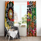 Rabbitohs NRL Celebrating 50 Years of Naidoc Window Curtain NAIDOC Week 2025 Aboriginal