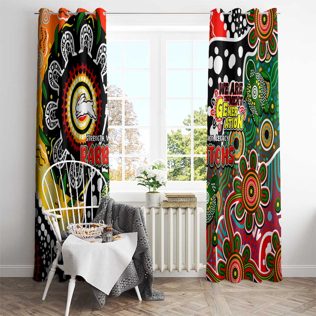 Rabbitohs NRL Celebrating 50 Years of Naidoc Window Curtain NAIDOC Week 2025 Aboriginal