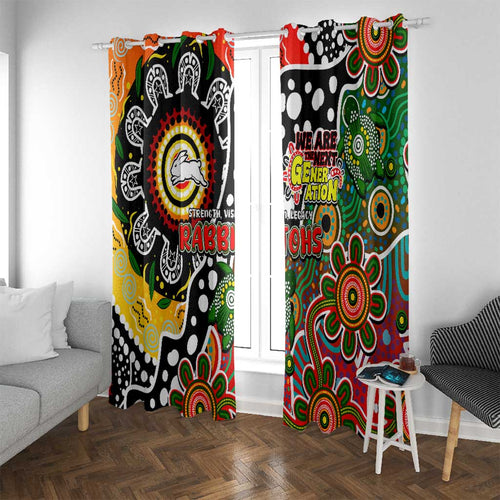 Rabbitohs NRL Celebrating 50 Years of Naidoc Window Curtain NAIDOC Week 2025 Aboriginal