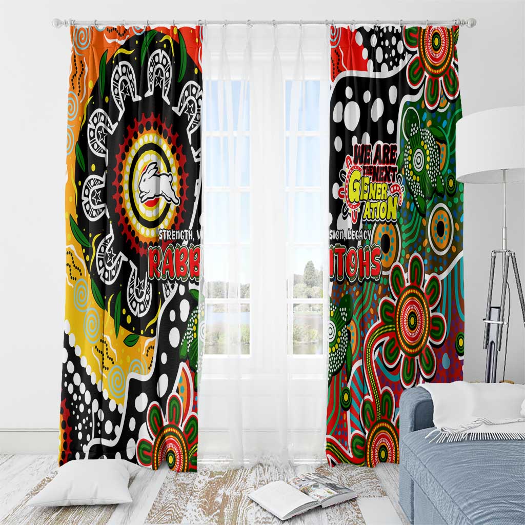 Rabbitohs NRL Celebrating 50 Years of Naidoc Window Curtain NAIDOC Week 2025 Aboriginal