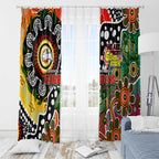 Rabbitohs NRL Celebrating 50 Years of Naidoc Window Curtain NAIDOC Week 2025 Aboriginal