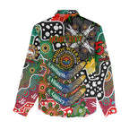 Personalised Rabbitohs NRL Celebrating 50 Years of Naidoc Women Casual Shirt NAIDOC Week 2025 Aboriginal