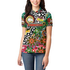 Personalised Rabbitohs NRL Celebrating 50 Years of Naidoc Women Polo Shirt NAIDOC Week 2025 Aboriginal