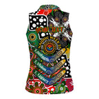 Personalised Rabbitohs NRL Celebrating 50 Years of Naidoc Women Sleeveless Polo Shirt NAIDOC Week 2025 Aboriginal