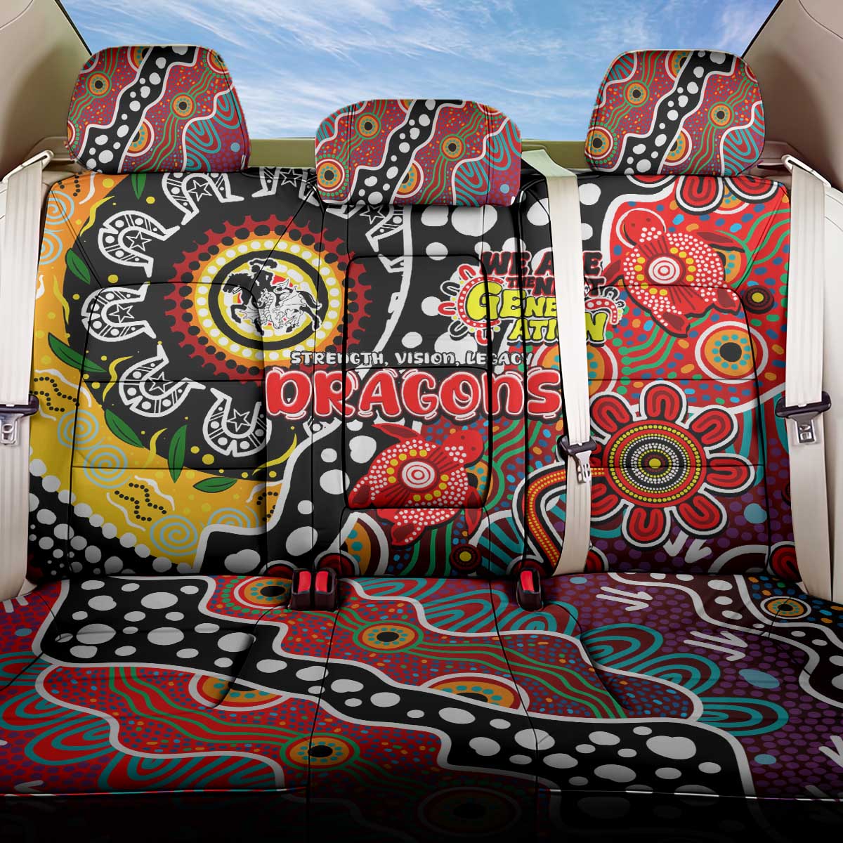 Dragons NRL Celebrating 50 Years of Naidoc Back Car Seat Cover NAIDOC Week 2025 Aboriginal