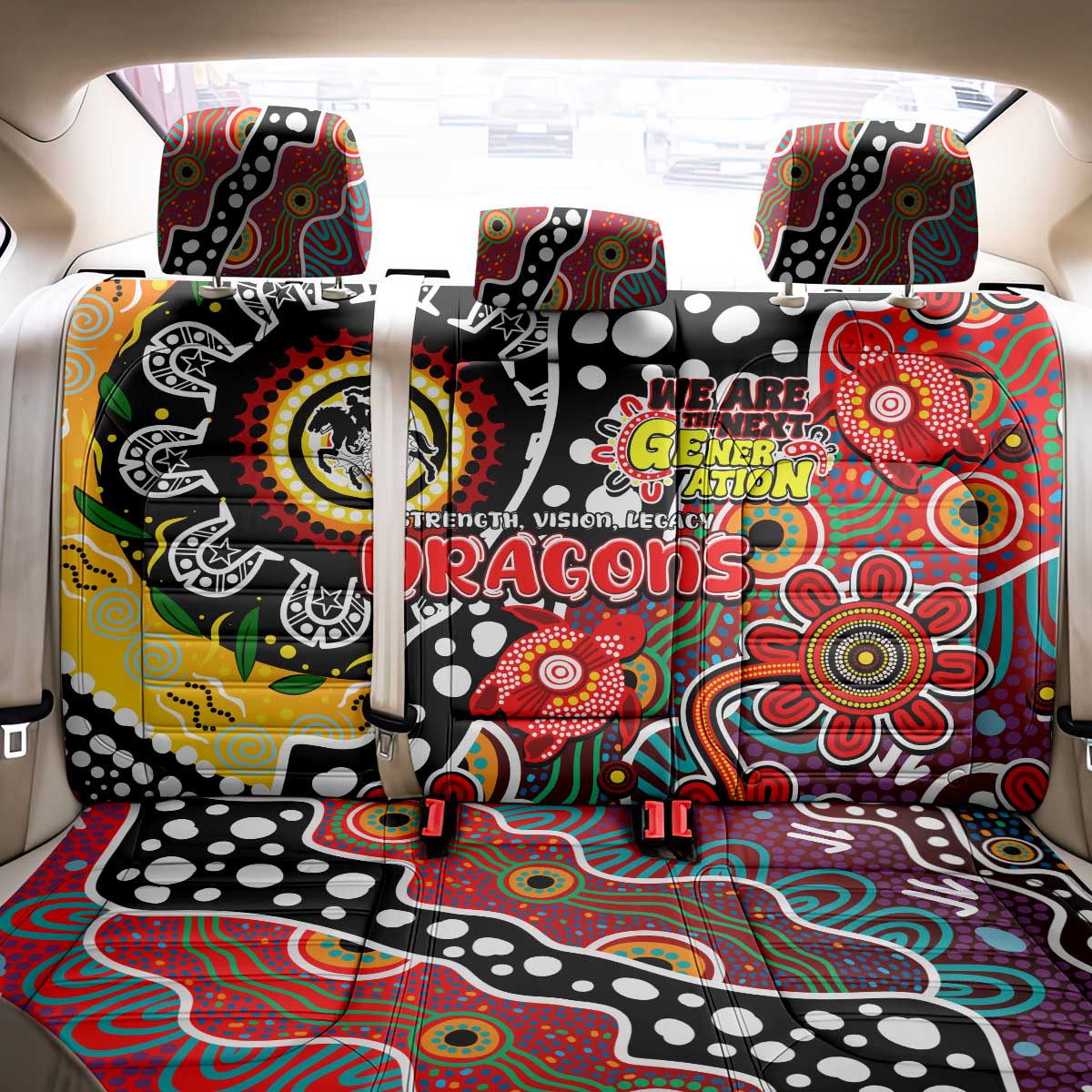 Dragons NRL Celebrating 50 Years of Naidoc Back Car Seat Cover NAIDOC Week 2025 Aboriginal
