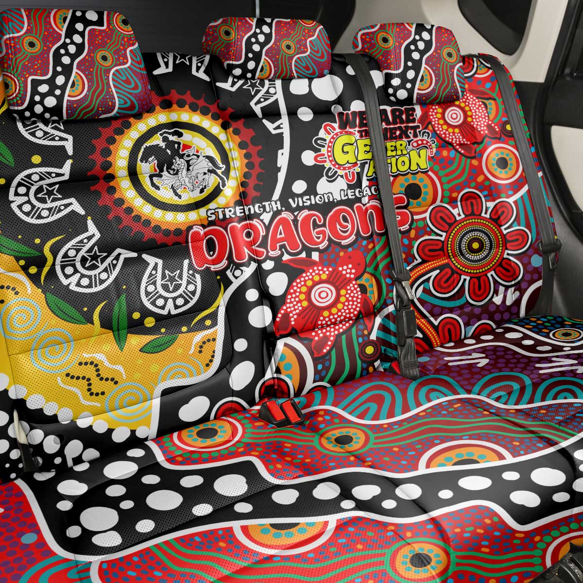 Dragons NRL Celebrating 50 Years of Naidoc Back Car Seat Cover NAIDOC Week 2025 Aboriginal