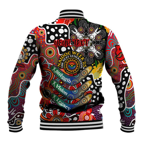 Personalised Dragons NRL Celebrating 50 Years of Naidoc Baseball Jacket NAIDOC Week 2025 Aboriginal