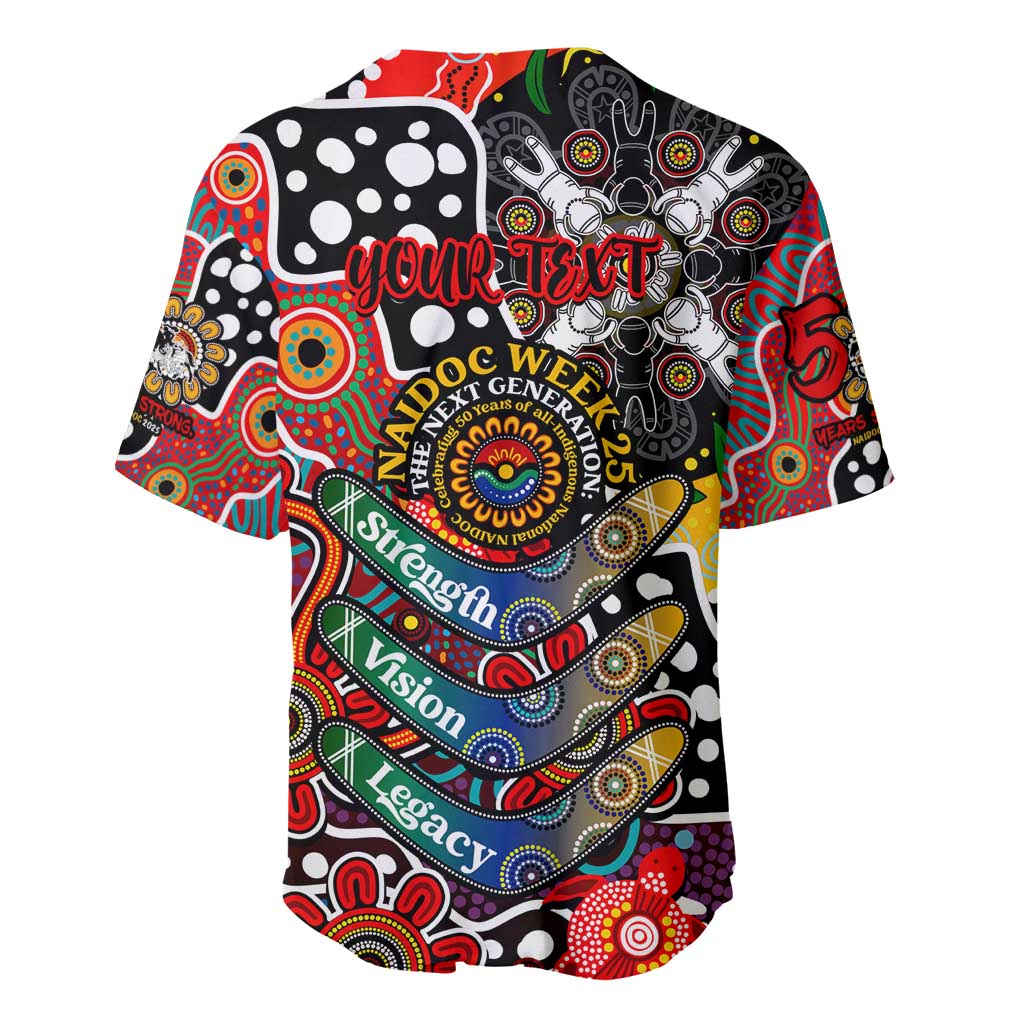 Personalised Dragons NRL Celebrating 50 Years of Naidoc Baseball Jersey NAIDOC Week 2025 Aboriginal