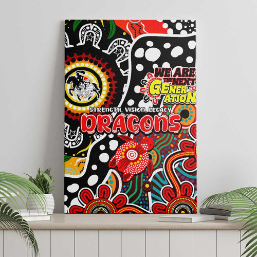 Dragons NRL Celebrating 50 Years of Naidoc Canvas Wall Art NAIDOC Week 2025 Aboriginal