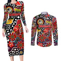 Personalised Dragons NRL Celebrating 50 Years of Naidoc Couples Matching Long Sleeve Bodycon Dress and Long Sleeve Button Shirt NAIDOC Week 2025 Aboriginal