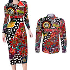 Personalised Dragons NRL Celebrating 50 Years of Naidoc Couples Matching Long Sleeve Bodycon Dress and Long Sleeve Button Shirt NAIDOC Week 2025 Aboriginal