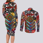 Personalised Dragons NRL Celebrating 50 Years of Naidoc Couples Matching Long Sleeve Bodycon Dress and Long Sleeve Button Shirt NAIDOC Week 2025 Aboriginal