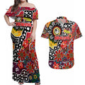Personalised Dragons NRL Celebrating 50 Years of Naidoc Couples Matching Off Shoulder Maxi Dress and Hawaiian Shirt NAIDOC Week 2025 Aboriginal