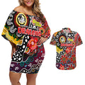 Personalised Dragons NRL Celebrating 50 Years of Naidoc Couples Matching Off Shoulder Short Dress and Hawaiian Shirt NAIDOC Week 2025 Aboriginal