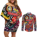 Personalised Dragons NRL Celebrating 50 Years of Naidoc Couples Matching Off Shoulder Short Dress and Long Sleeve Button Shirt NAIDOC Week 2025 Aboriginal