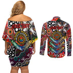 Personalised Dragons NRL Celebrating 50 Years of Naidoc Couples Matching Off Shoulder Short Dress and Long Sleeve Button Shirt NAIDOC Week 2025 Aboriginal