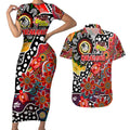 Personalised Dragons NRL Celebrating 50 Years of Naidoc Couples Matching Short Sleeve Bodycon Dress and Hawaiian Shirt NAIDOC Week 2025 Aboriginal