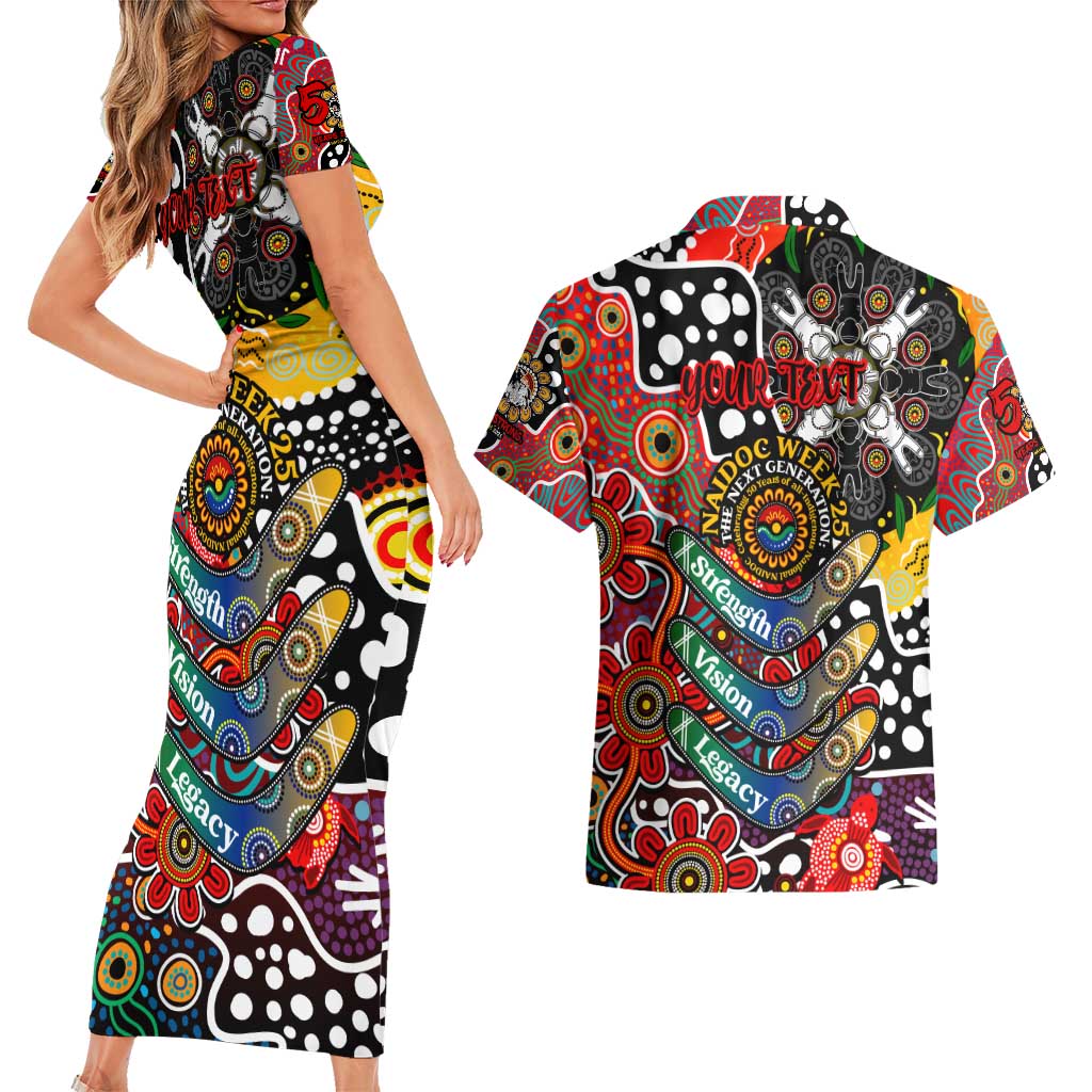 Personalised Dragons NRL Celebrating 50 Years of Naidoc Couples Matching Short Sleeve Bodycon Dress and Hawaiian Shirt NAIDOC Week 2025 Aboriginal
