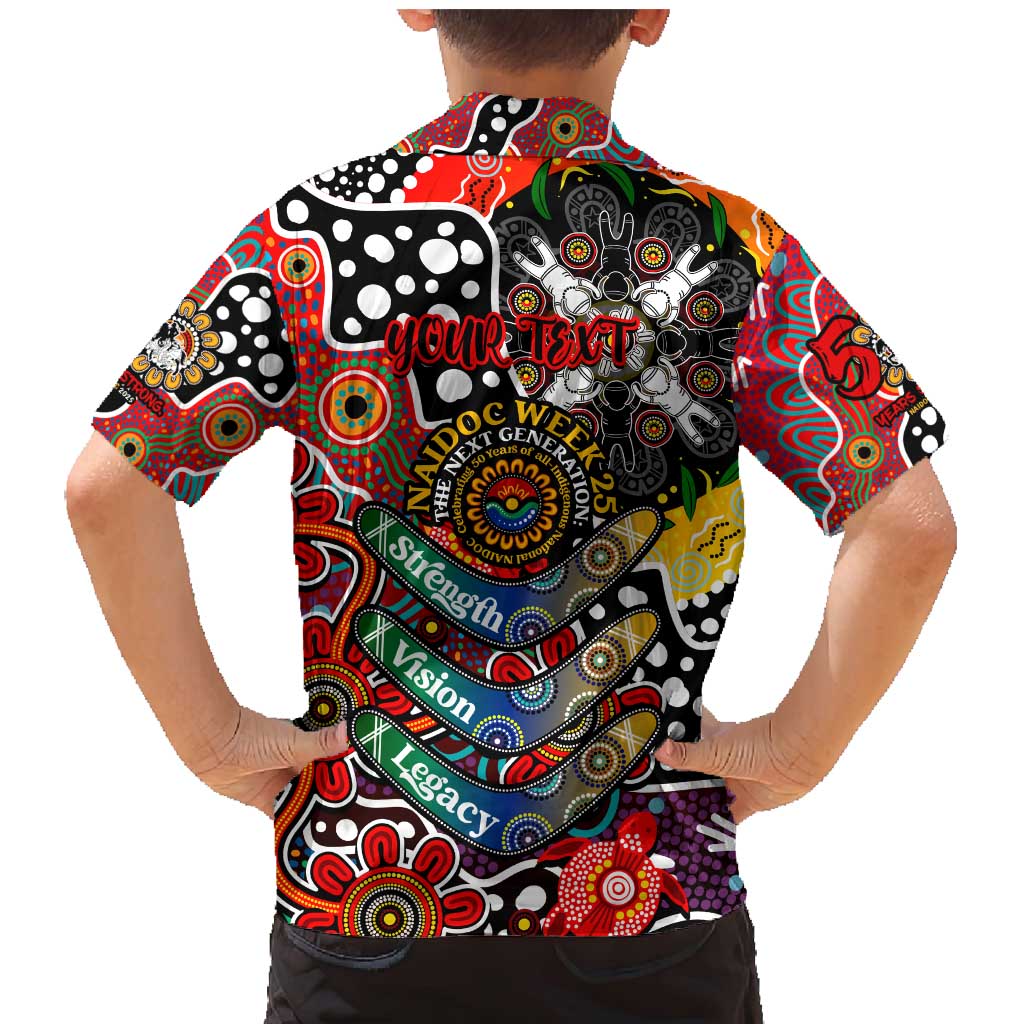 Personalised Dragons NRL Celebrating 50 Years of Naidoc Family Matching Mermaid Dress and Hawaiian Shirt NAIDOC Week 2025 Aboriginal