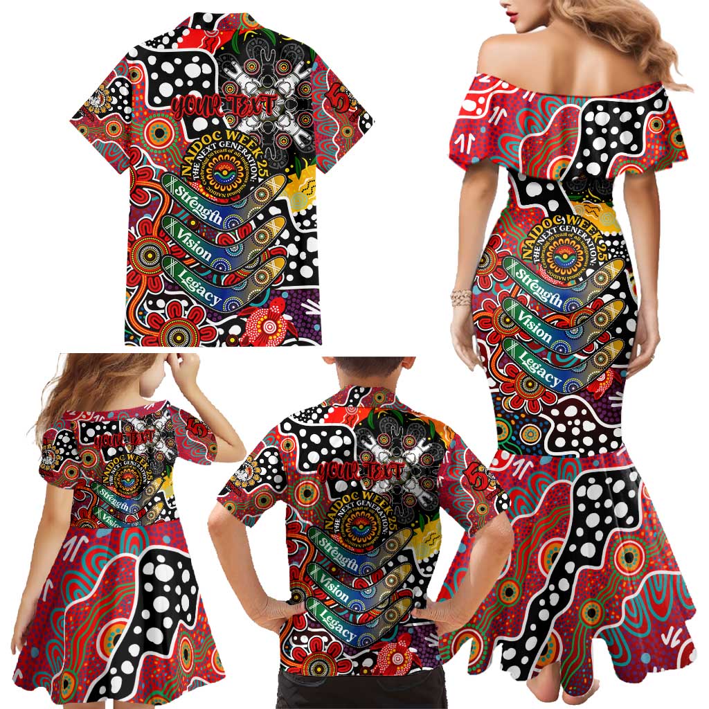 Personalised Dragons NRL Celebrating 50 Years of Naidoc Family Matching Mermaid Dress and Hawaiian Shirt NAIDOC Week 2025 Aboriginal