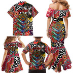 Personalised Dragons NRL Celebrating 50 Years of Naidoc Family Matching Mermaid Dress and Hawaiian Shirt NAIDOC Week 2025 Aboriginal