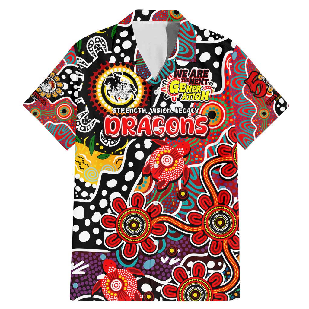 Personalised Dragons NRL Celebrating 50 Years of Naidoc Family Matching Mermaid Dress and Hawaiian Shirt NAIDOC Week 2025 Aboriginal