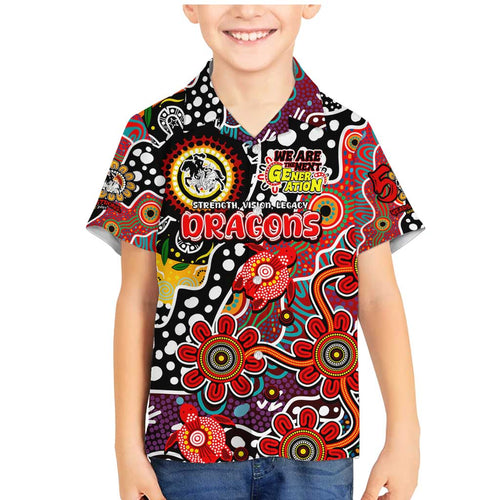 Personalised Dragons NRL Celebrating 50 Years of Naidoc Family Matching Mermaid Dress and Hawaiian Shirt NAIDOC Week 2025 Aboriginal